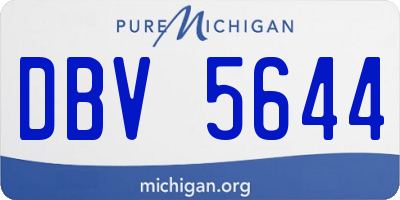 MI license plate DBV5644
