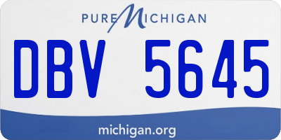 MI license plate DBV5645