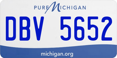 MI license plate DBV5652