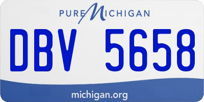MI license plate DBV5658