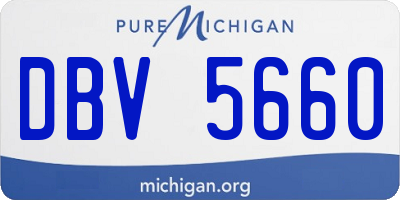 MI license plate DBV5660