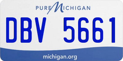 MI license plate DBV5661