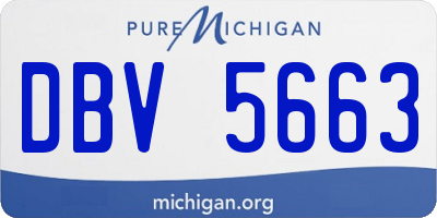 MI license plate DBV5663