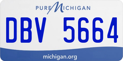 MI license plate DBV5664