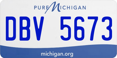 MI license plate DBV5673