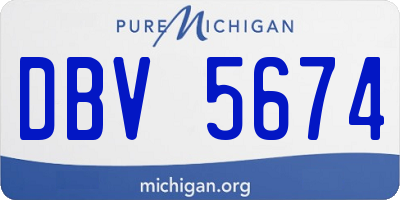 MI license plate DBV5674