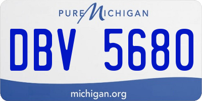 MI license plate DBV5680