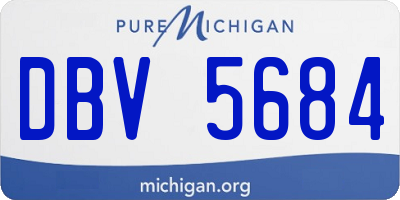 MI license plate DBV5684