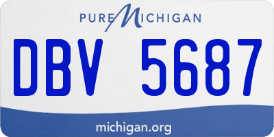 MI license plate DBV5687