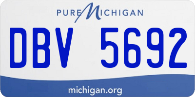 MI license plate DBV5692