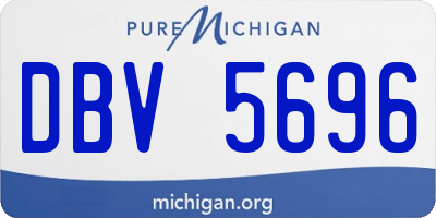 MI license plate DBV5696