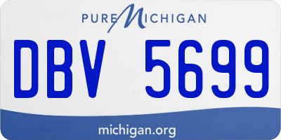 MI license plate DBV5699