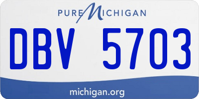 MI license plate DBV5703