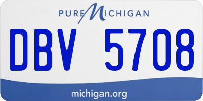 MI license plate DBV5708