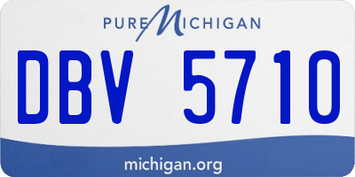 MI license plate DBV5710