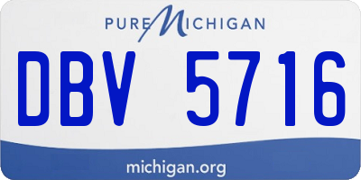 MI license plate DBV5716