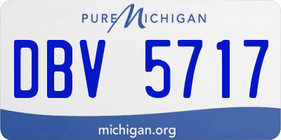 MI license plate DBV5717