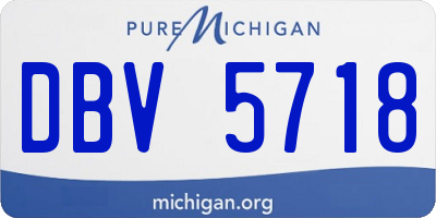 MI license plate DBV5718