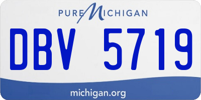 MI license plate DBV5719