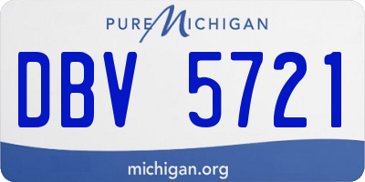 MI license plate DBV5721