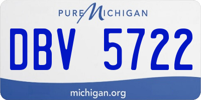 MI license plate DBV5722
