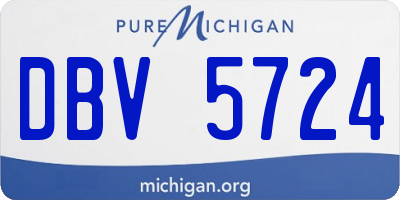 MI license plate DBV5724