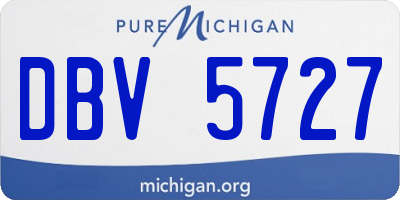 MI license plate DBV5727