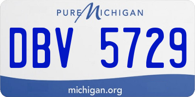 MI license plate DBV5729