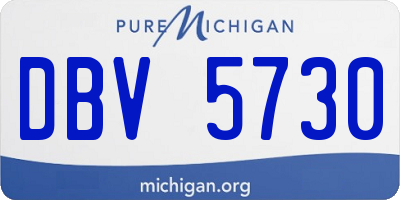 MI license plate DBV5730