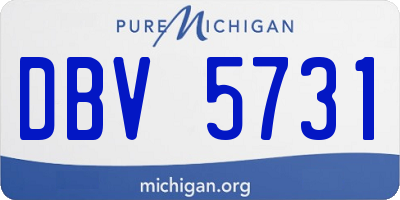 MI license plate DBV5731
