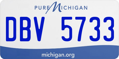 MI license plate DBV5733