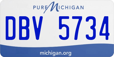 MI license plate DBV5734