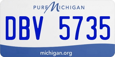 MI license plate DBV5735