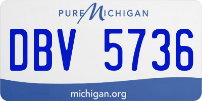 MI license plate DBV5736