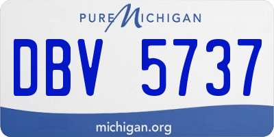 MI license plate DBV5737