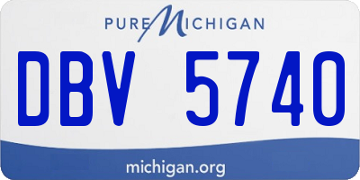 MI license plate DBV5740
