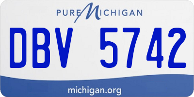 MI license plate DBV5742