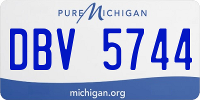 MI license plate DBV5744