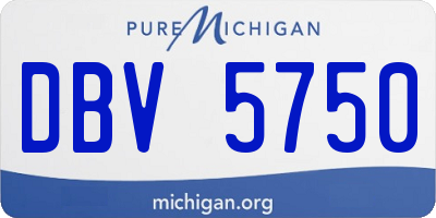 MI license plate DBV5750