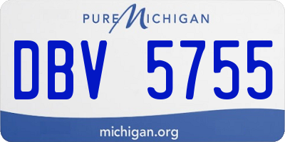 MI license plate DBV5755