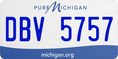 MI license plate DBV5757