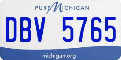 MI license plate DBV5765
