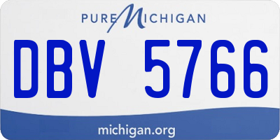 MI license plate DBV5766