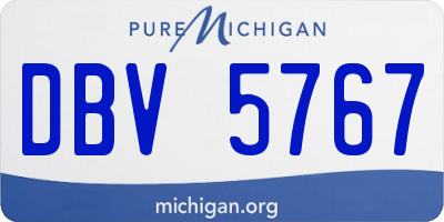 MI license plate DBV5767