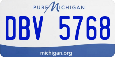 MI license plate DBV5768