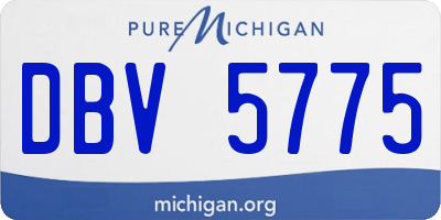 MI license plate DBV5775