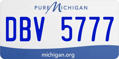 MI license plate DBV5777