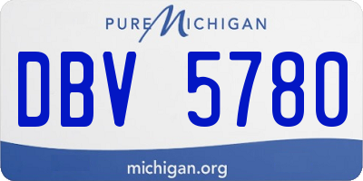 MI license plate DBV5780