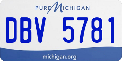 MI license plate DBV5781