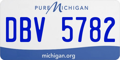 MI license plate DBV5782